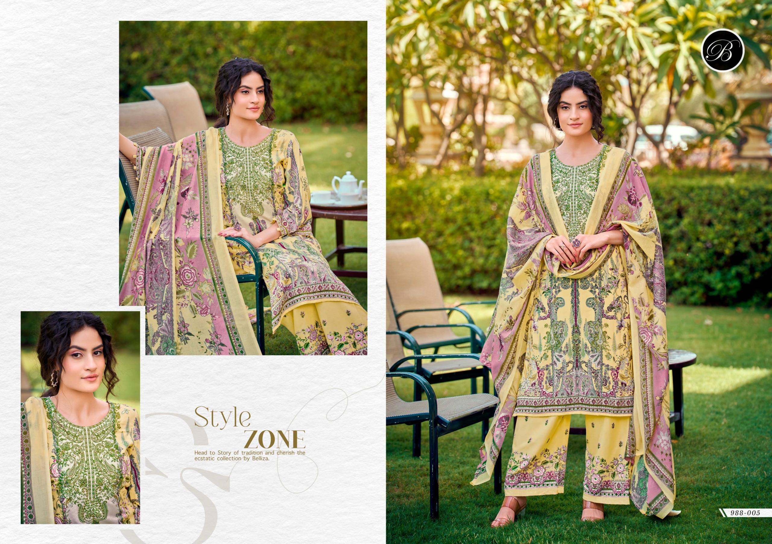 DILSHAD VOL 6 BY BELLIZA DESIGNER 01 To 08 Series Indian Traditional casual wear Pakistani Pure Viscose dresses At Wholesale Price